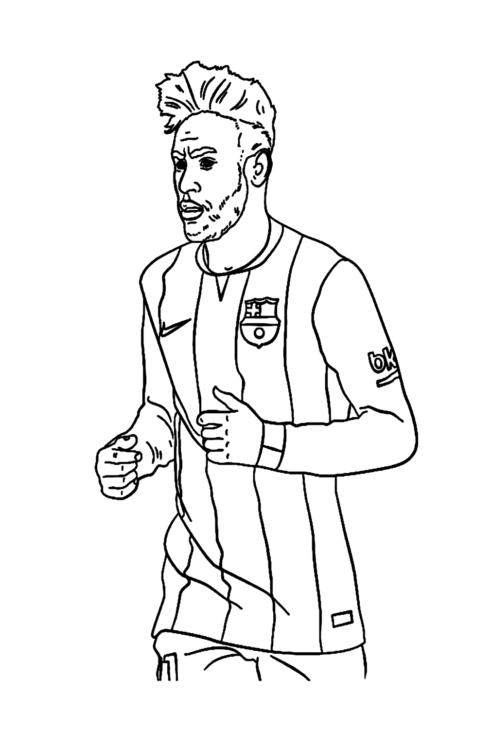 Página para colorear de Neymar Jr de Neymar