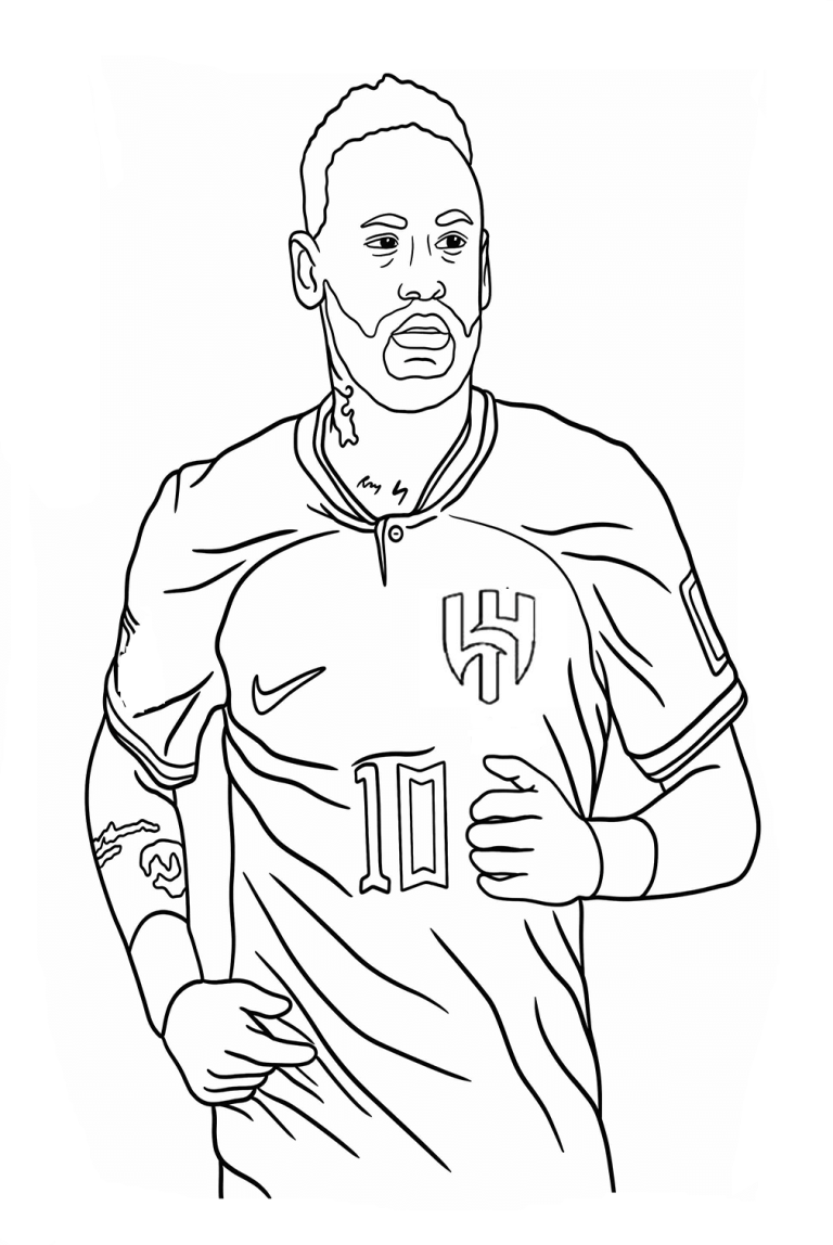 42 Free Printable Neymar Coloring Pages