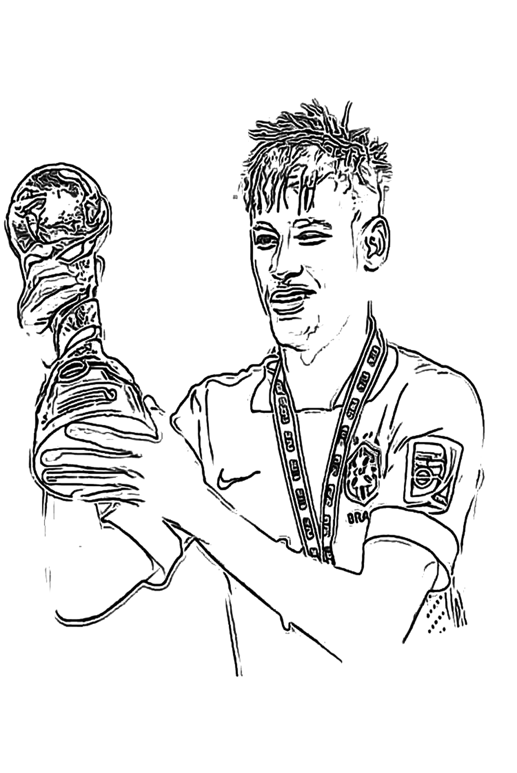 Neymar Coloring Sheet from Neymar