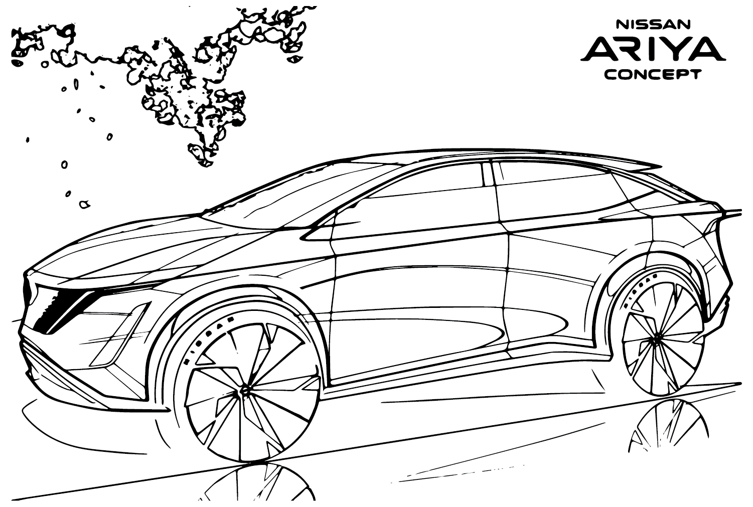 Coloriage Nissan Ariya Concept de Nissan