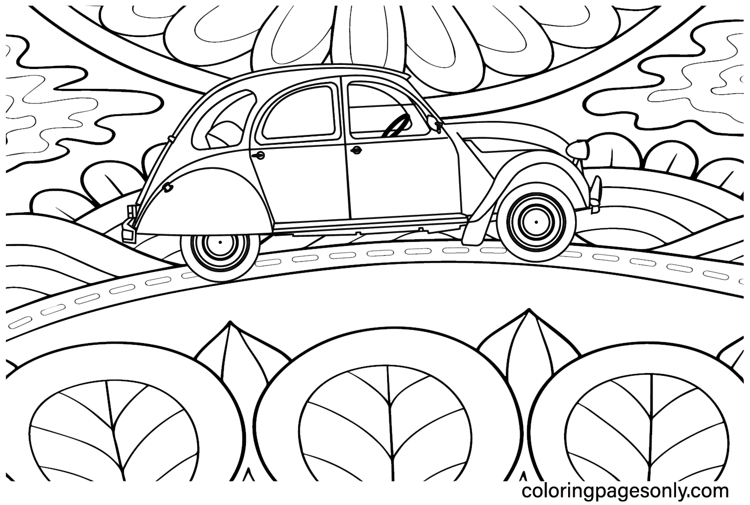 Old Citroen Coloring Page from Citroën
