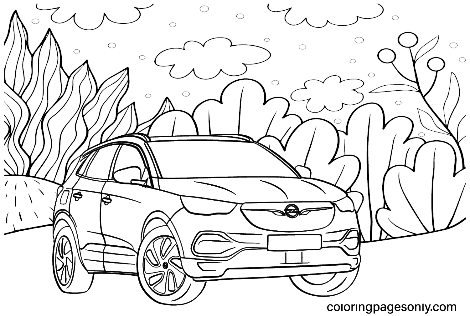 Opel Car Coloring Page from Opel
