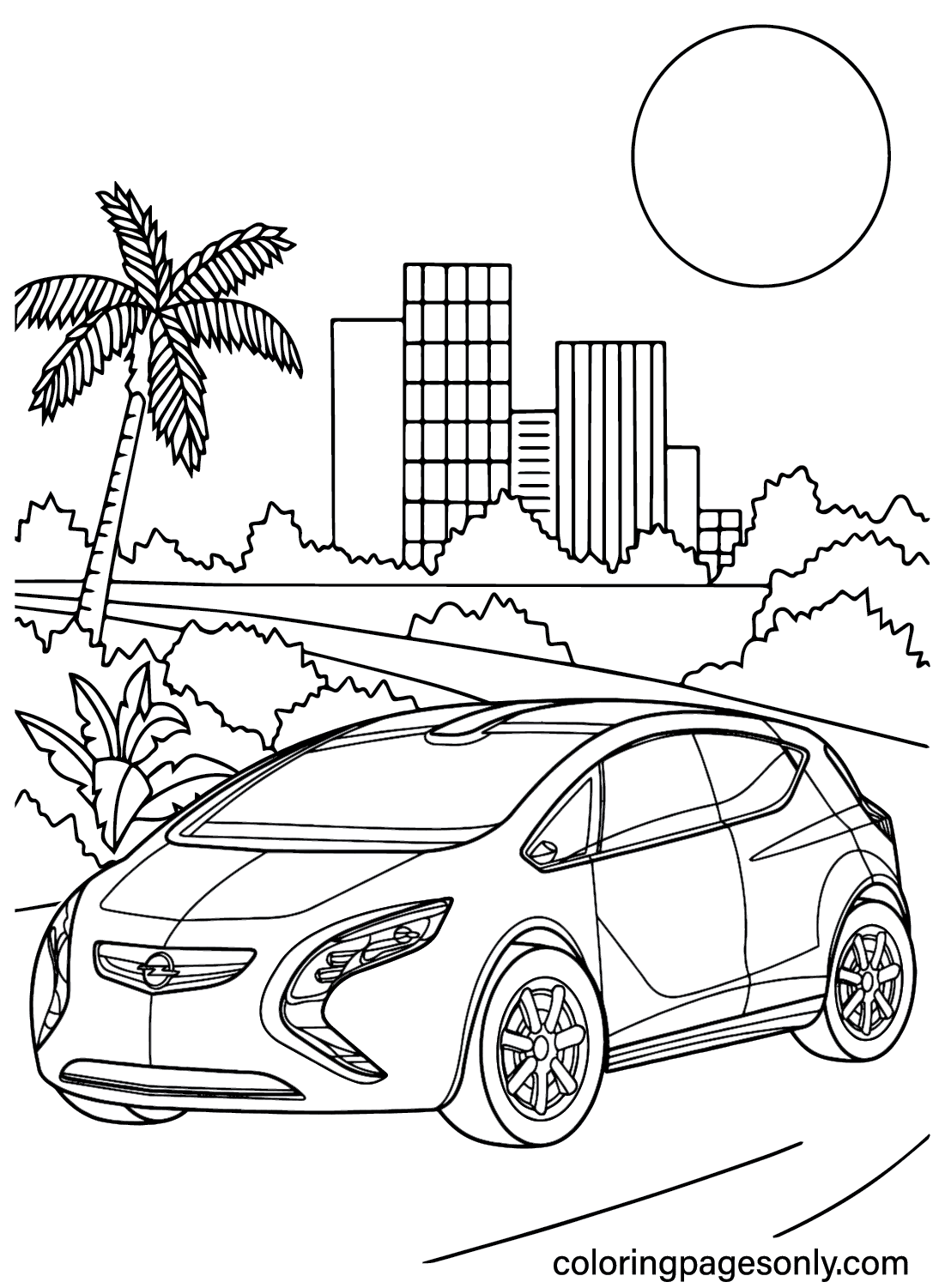 Opel Flextreme Coloring Page from Opel