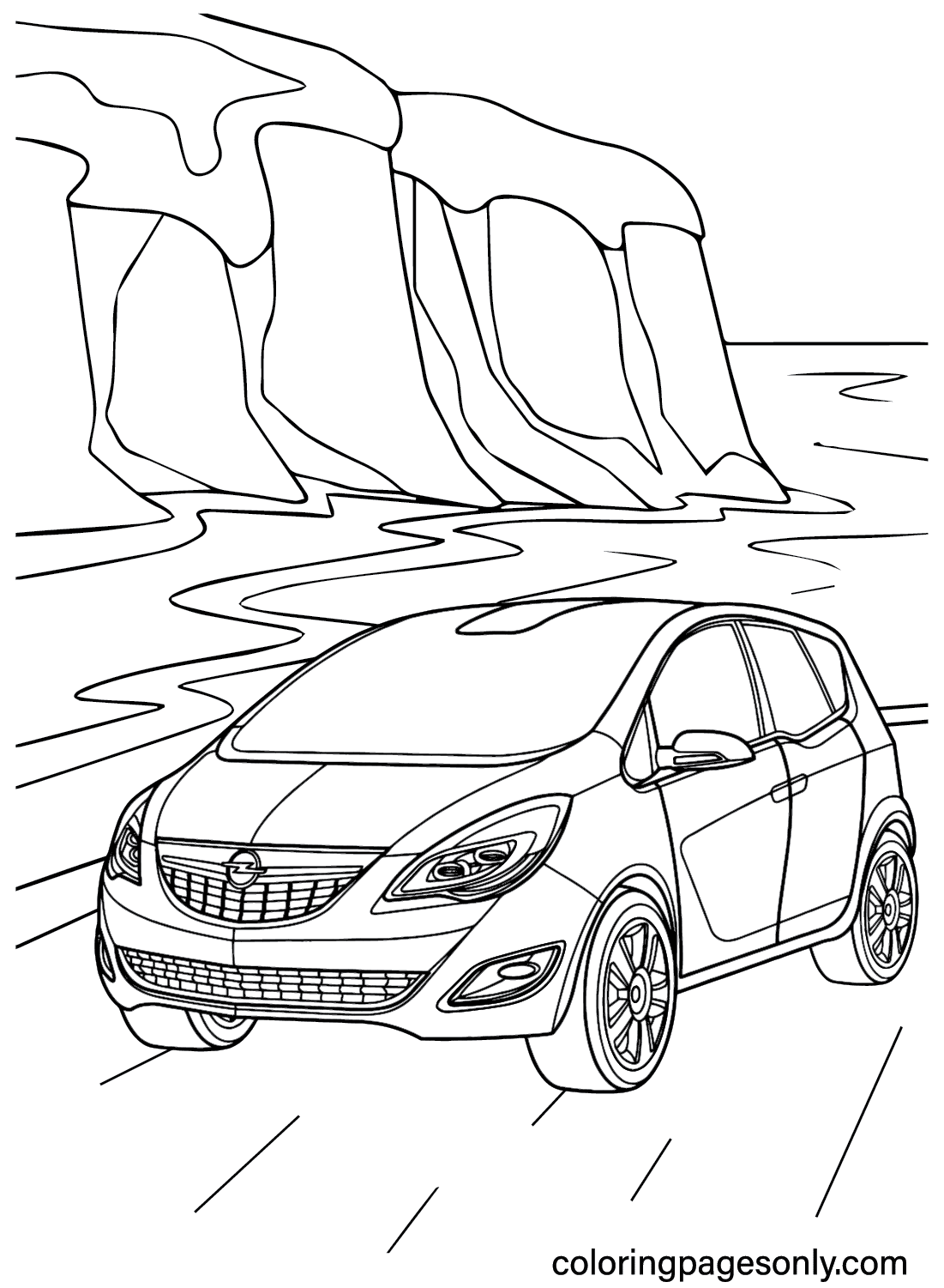 Opel Meriva Coloring Page from Opel
