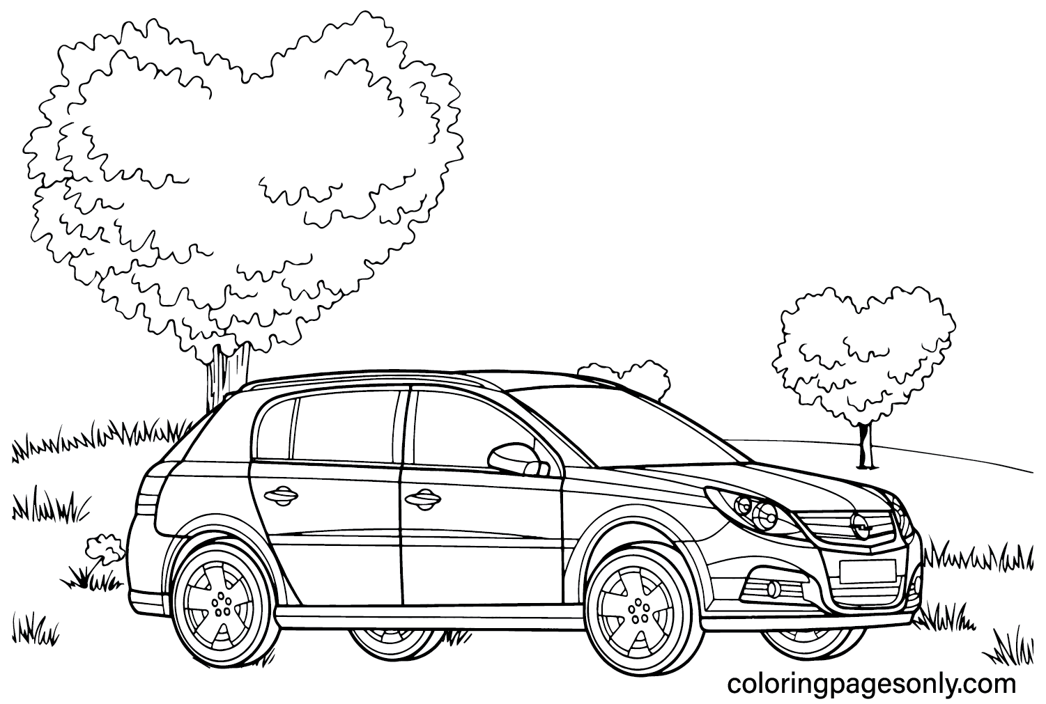 Opel Signum Coloring Page from Opel