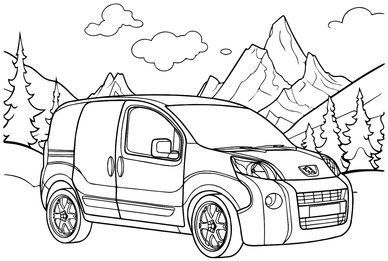 Peugeot Bipper Coloring Page from Peugeot