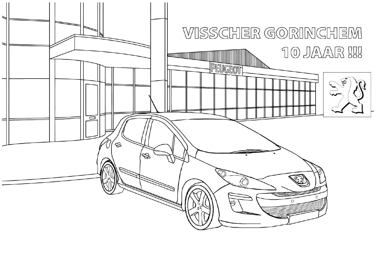 Peugeot Car Coloring Page from Peugeot