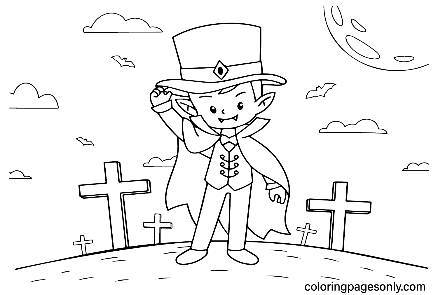 Pictures Trick or Treat Coloring Page