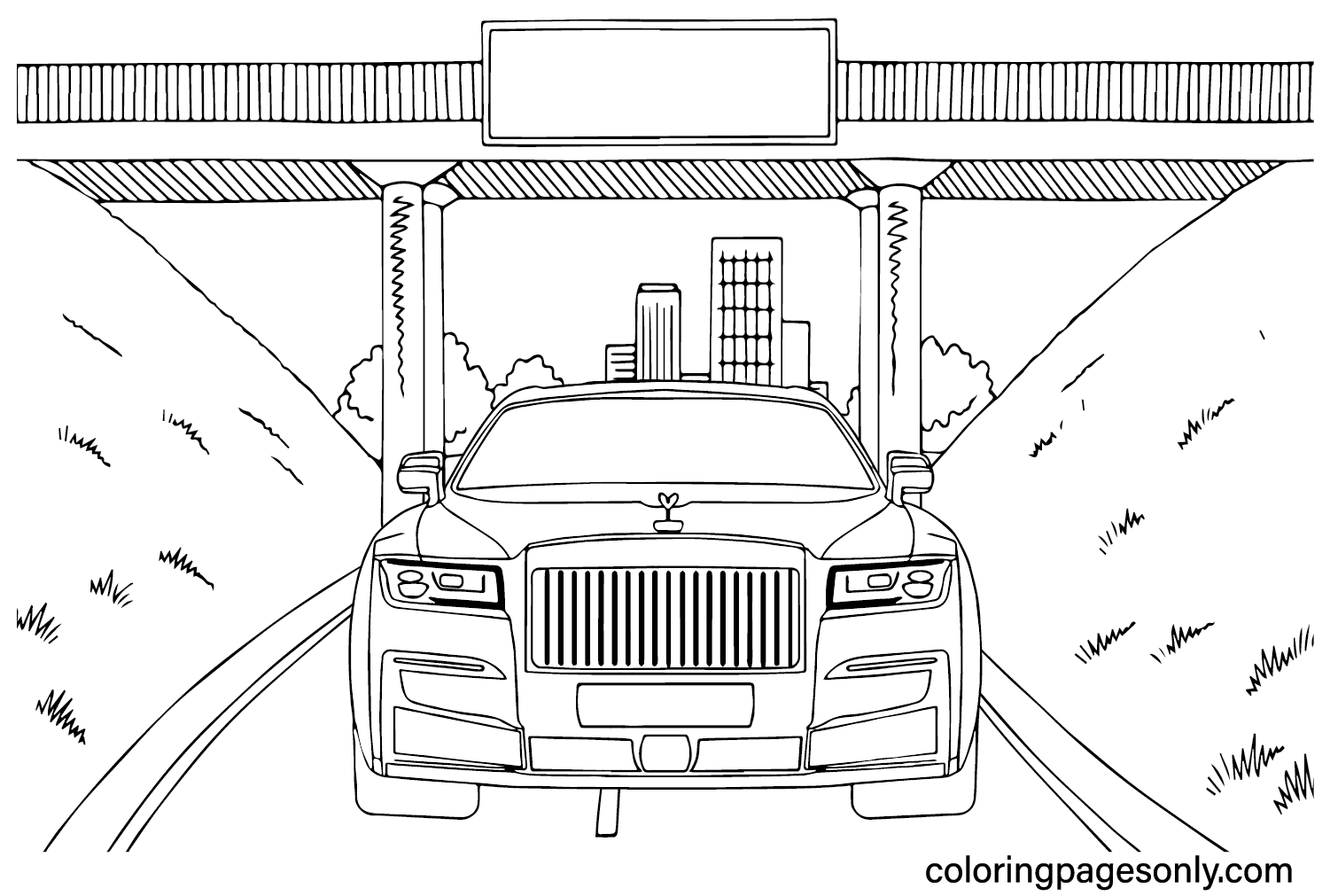 Rolls Royce Coloring Page