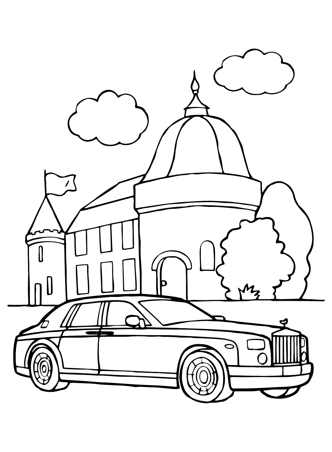 Rolls Royce Phantom Coloring Page