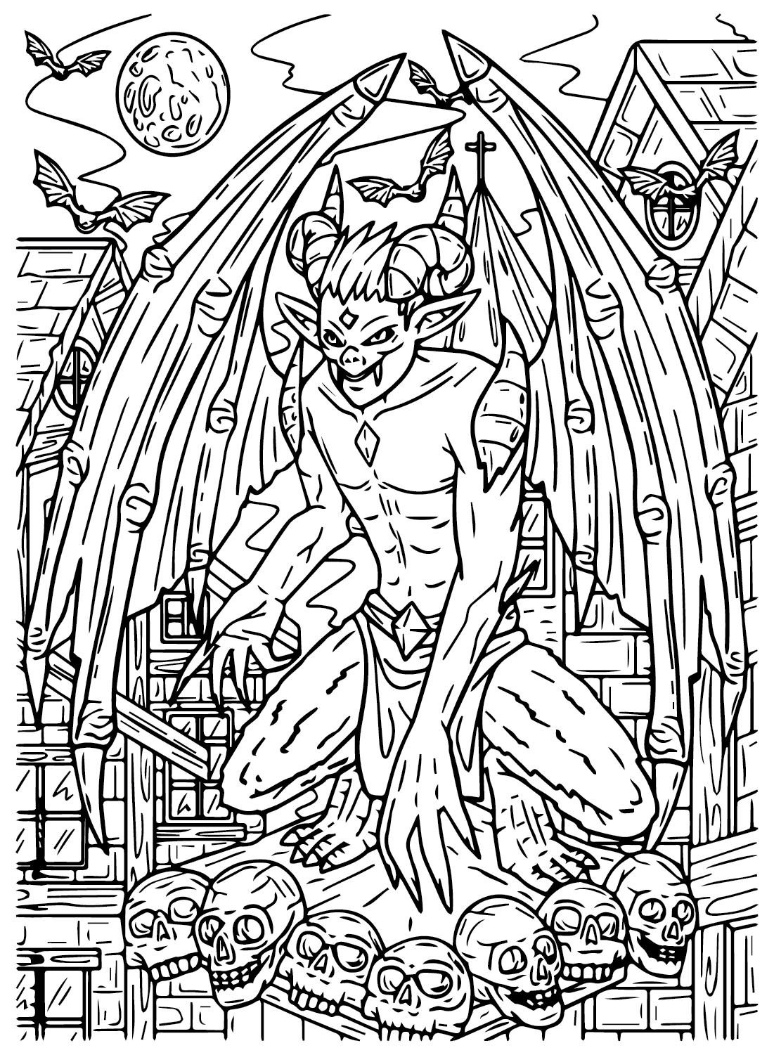 Scary Coloring Pages for Halloween from Scary Halloween