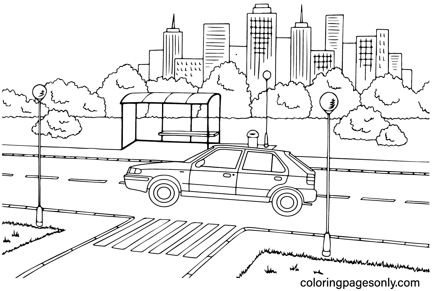 Skoda Felicia GLXi TYP 791 Coloring Page from Skoda