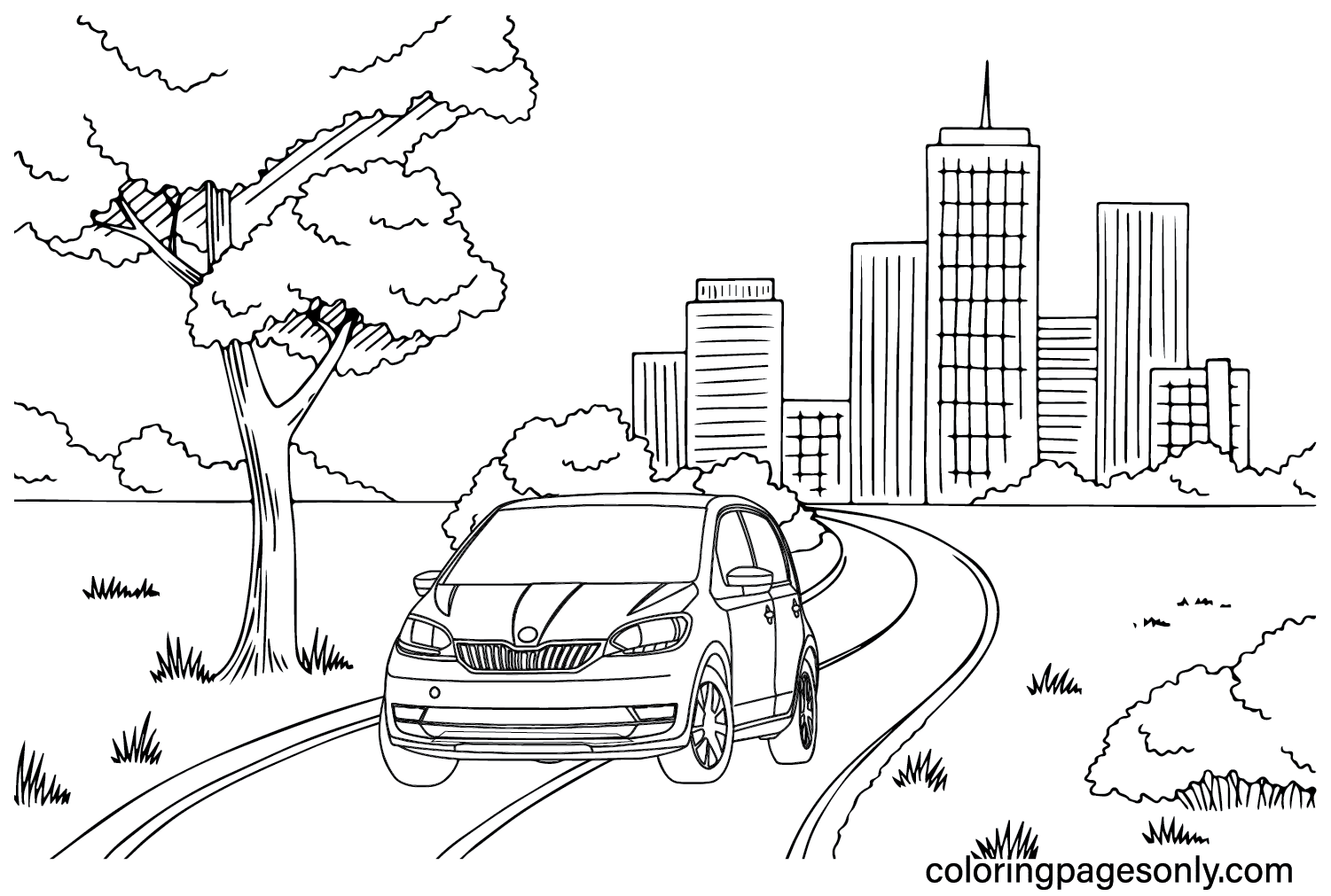 Skoda Images to Color - Free Printable Coloring Pages
