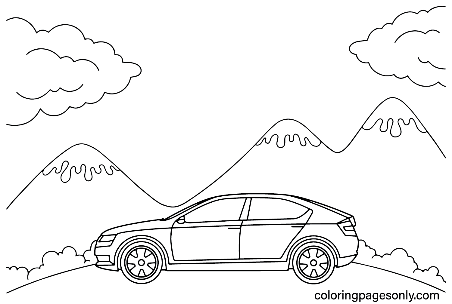 Skoda Vision D Coloring Page from Skoda