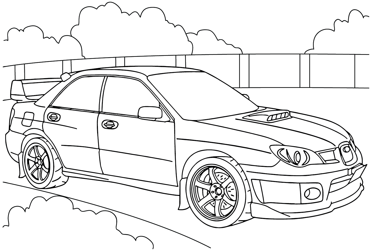 Subaru Coloring Page PDF from Subaru