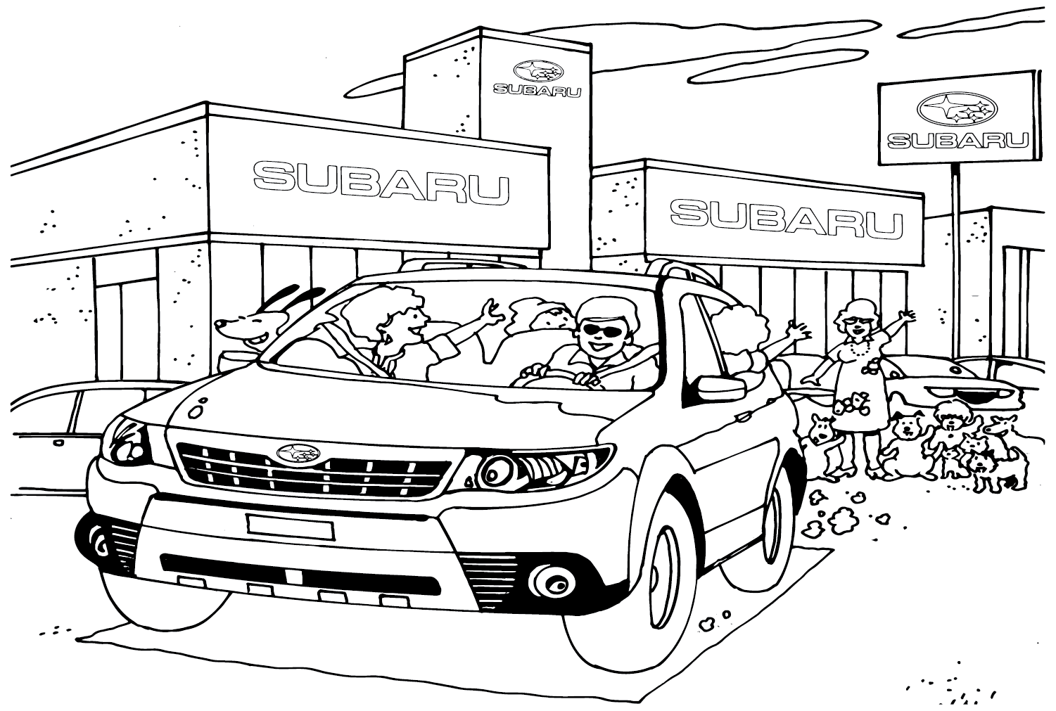 Subaru Coloring Page from Subaru