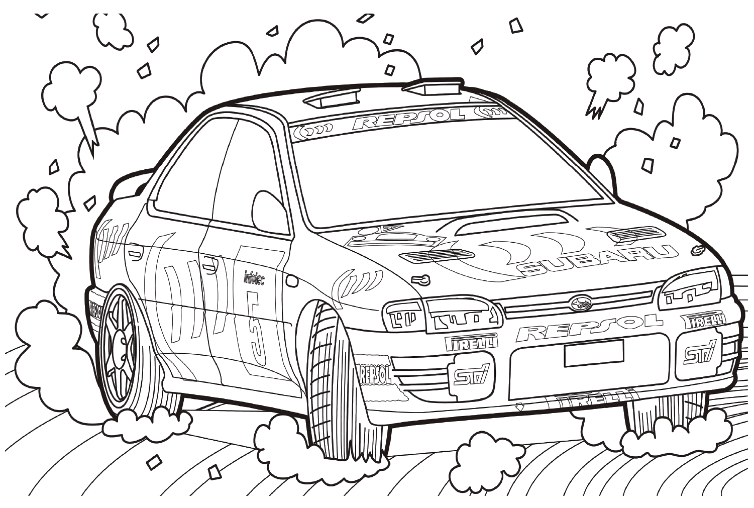 Subaru Coloring Pages to for Kids from Subaru