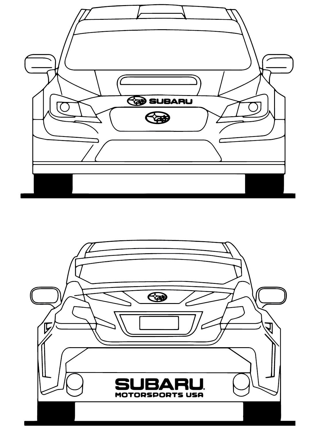Subaru Coloring Sheet from Subaru