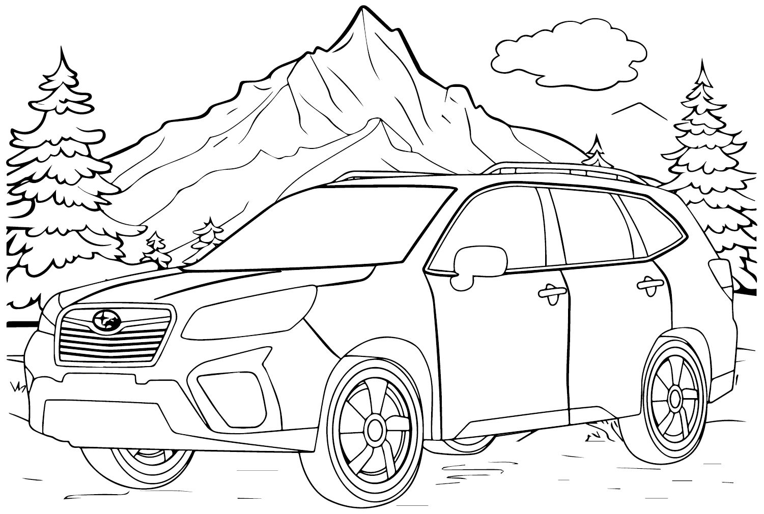 Página para colorear de Subaru Forester de Subaru