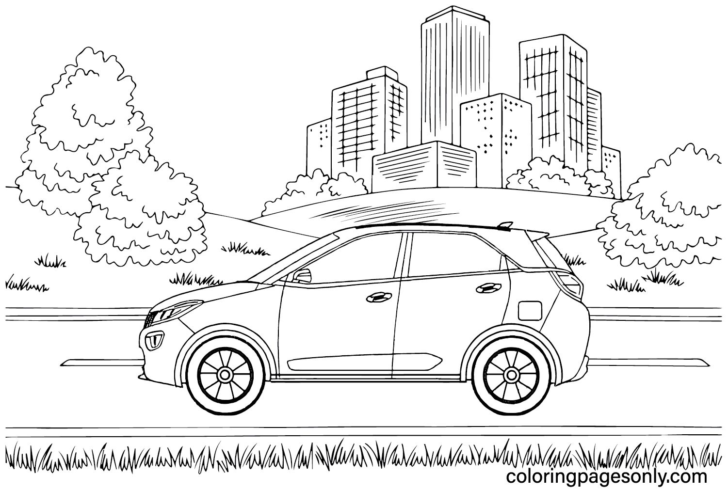 Tata Nexon Coloring Page Free - Free Printable Coloring Pages