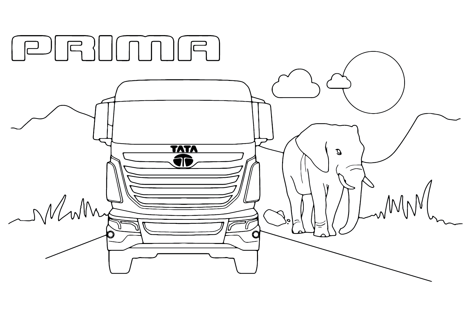 Tata Prima Coloring Page from Tata