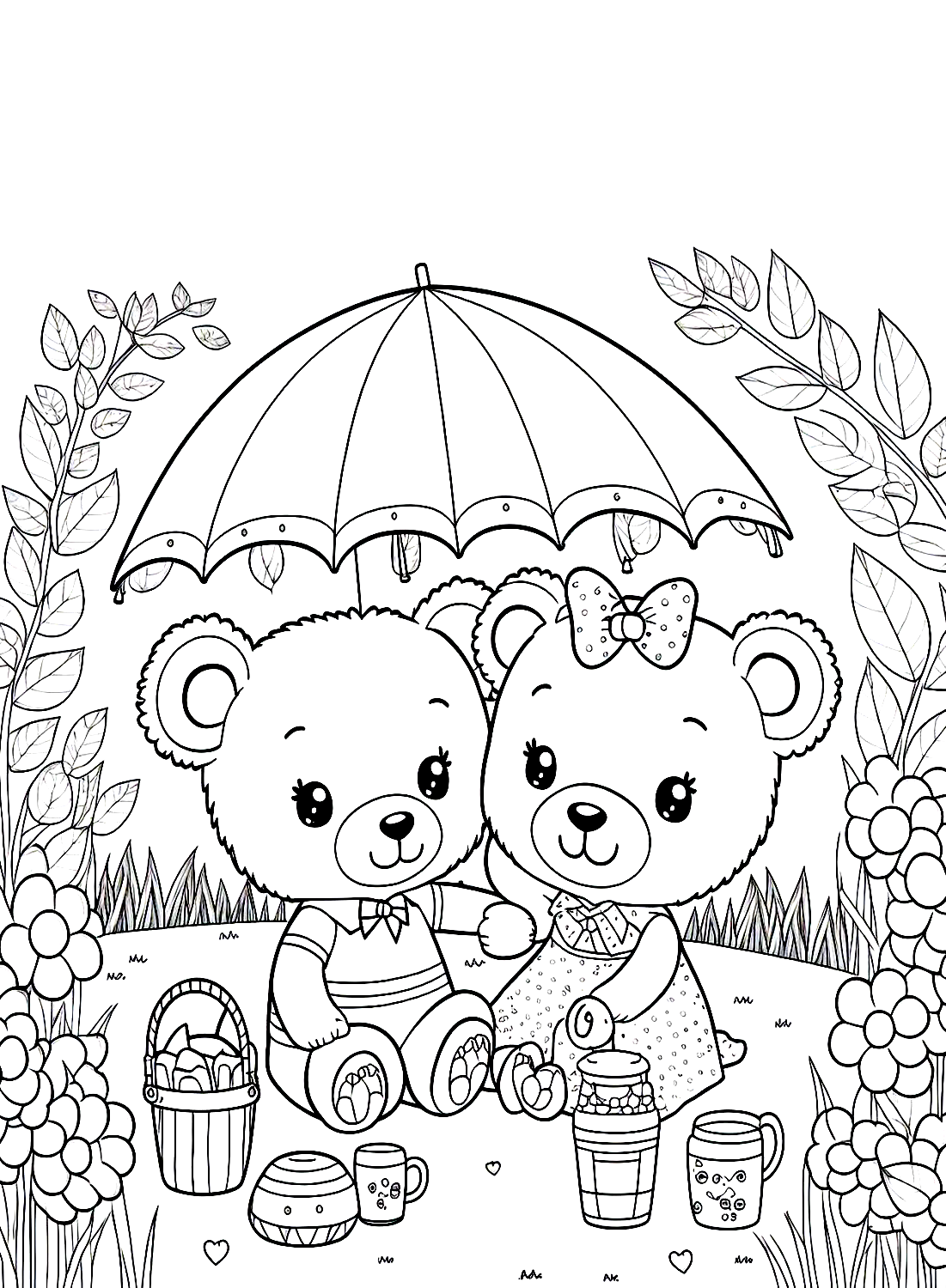 Teddy bear color page