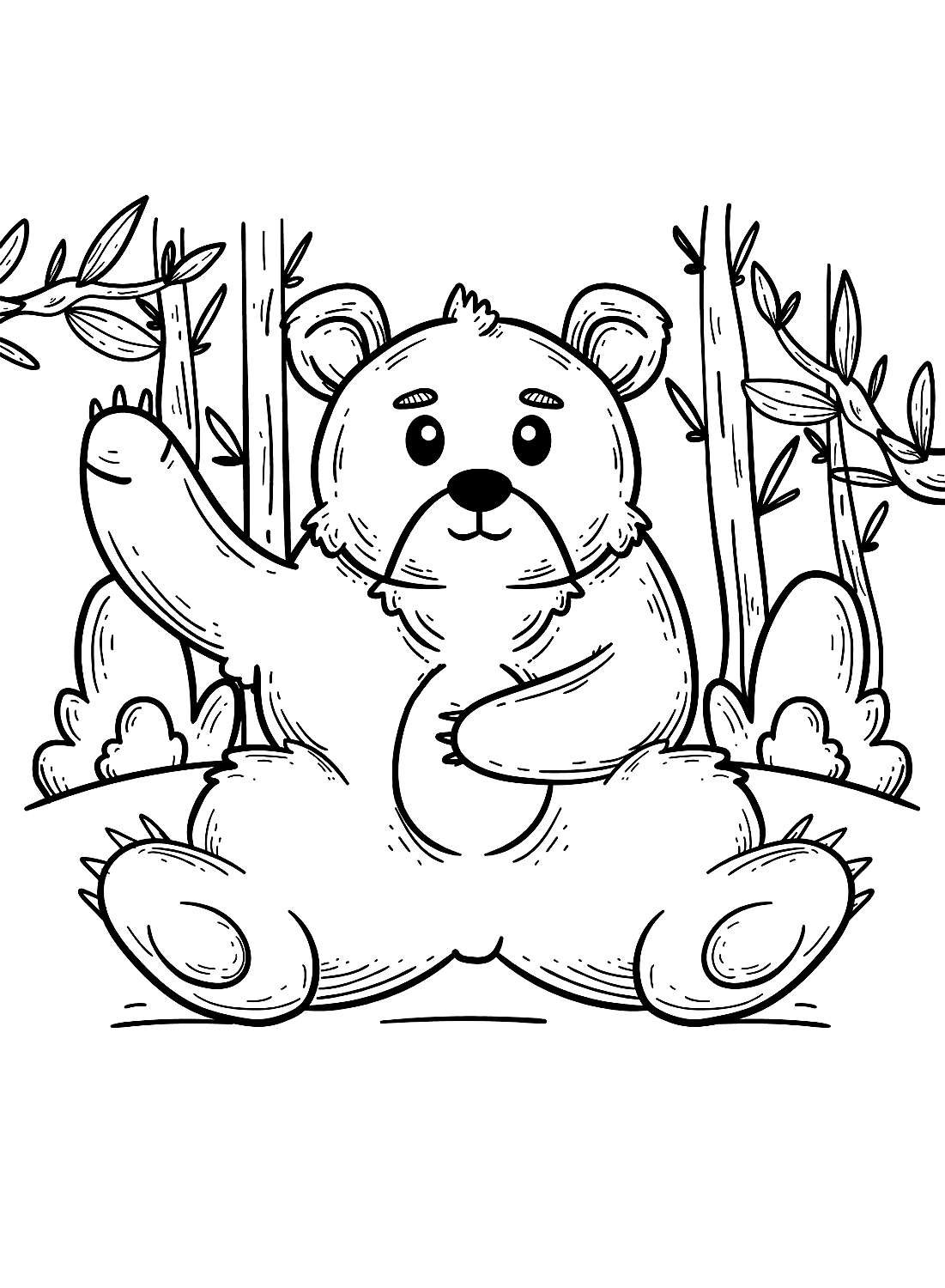 Teddy bear coloring page free