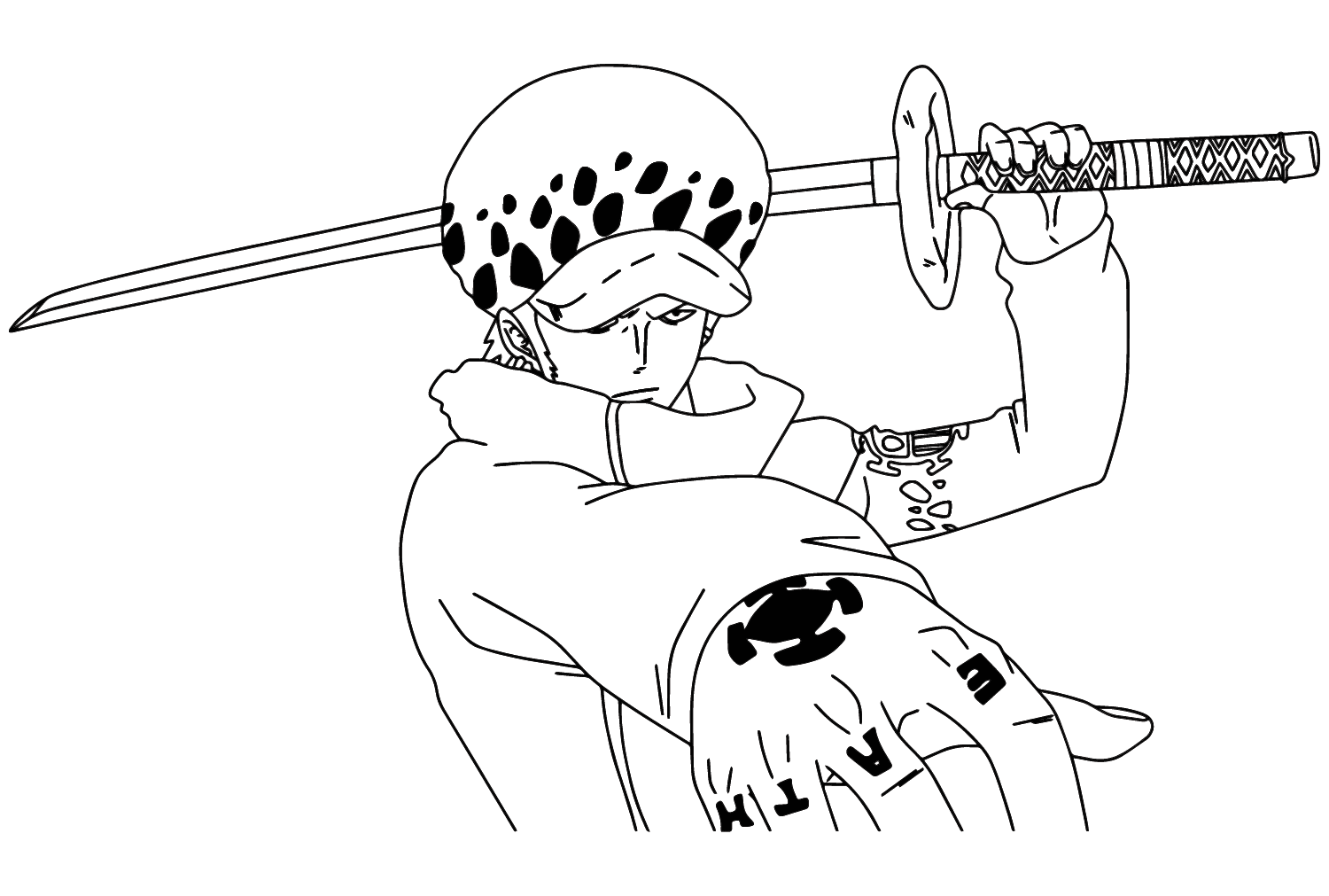 Trafalgar D. Water Law Coloring Page - Free Printable Coloring Pages