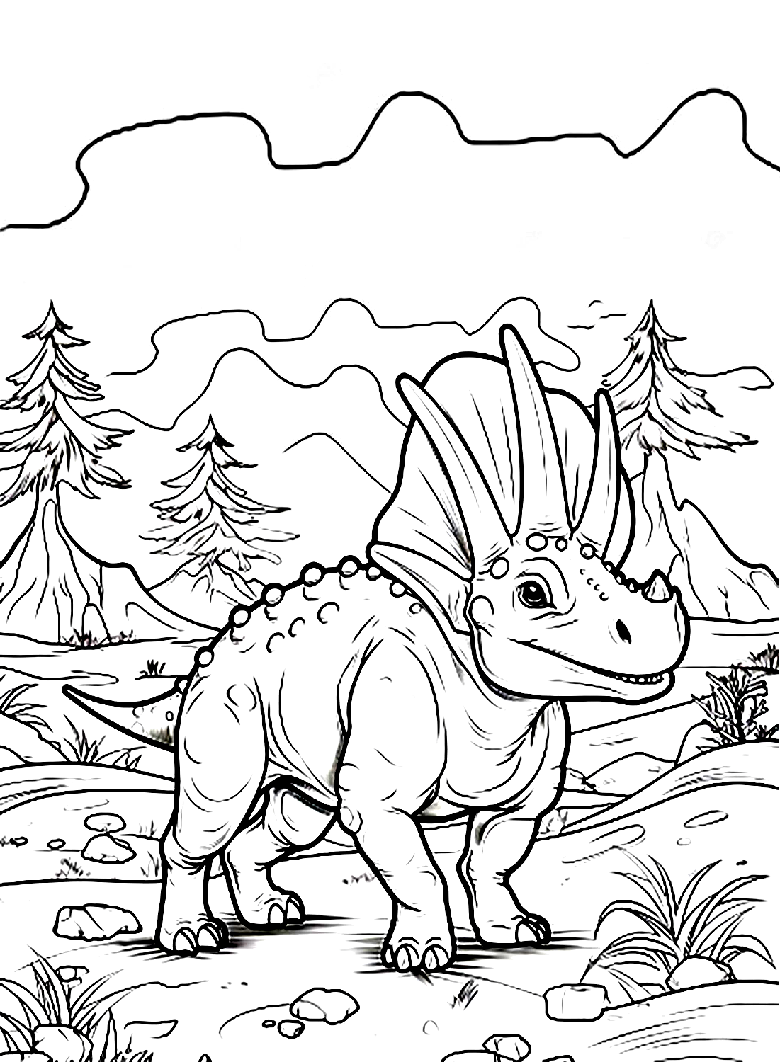 Triceratops afdrukbaar