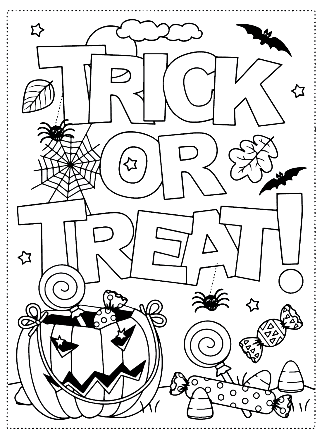 Trick or Treat Coloring Pages to Download
