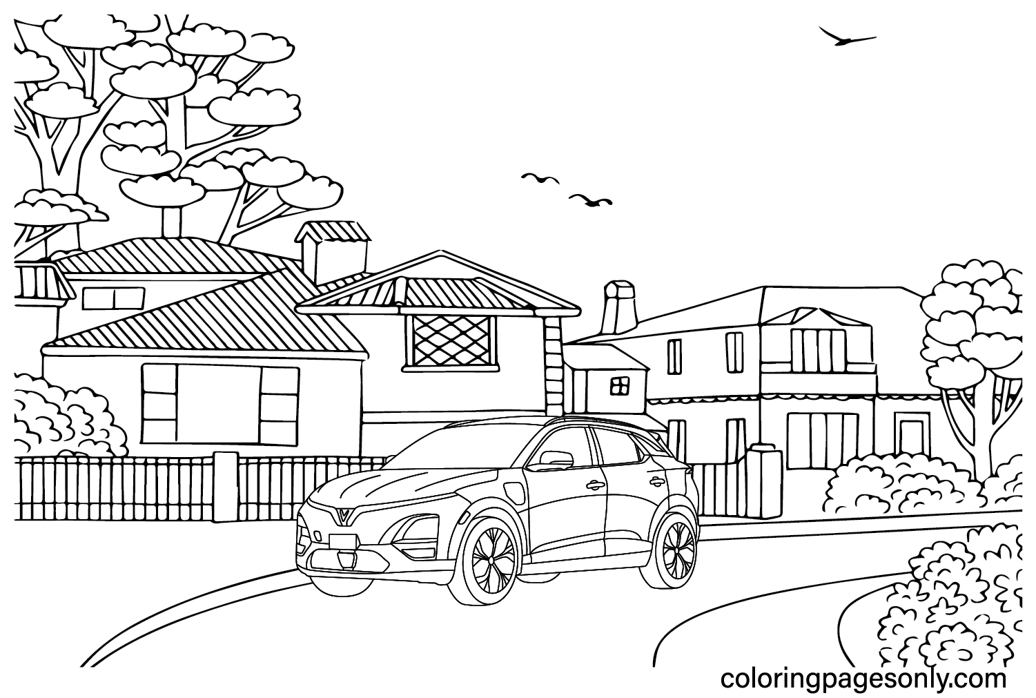 Vinfast VF6 Coloring Page from VinFast