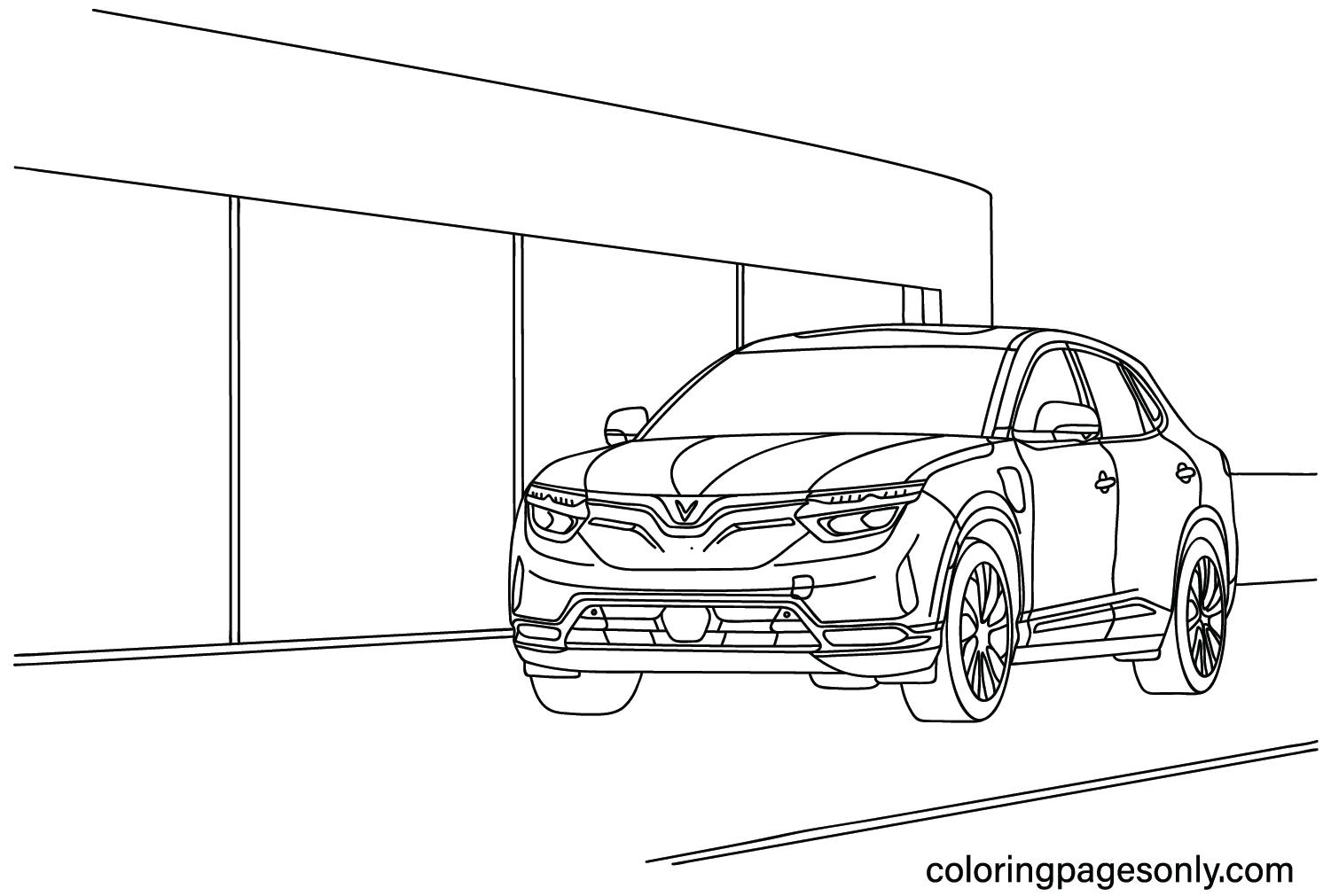 VinFast VF8 Coloring Page from VinFast