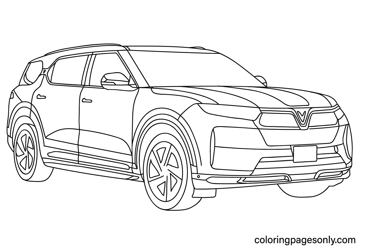 VinFast VF9 Coloring Page from VinFast