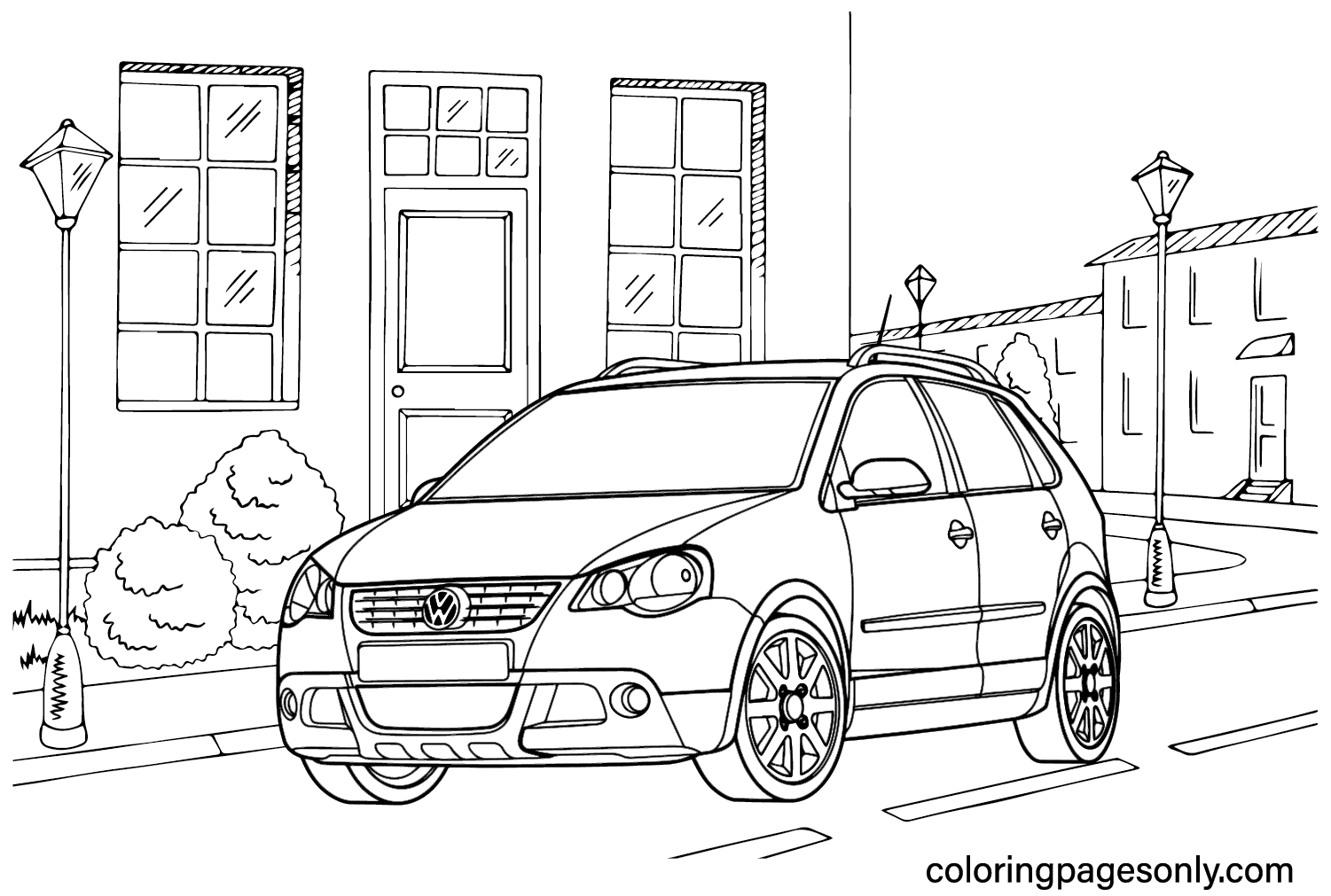 Coloriage Volkswagen PNG de Volkswagen
