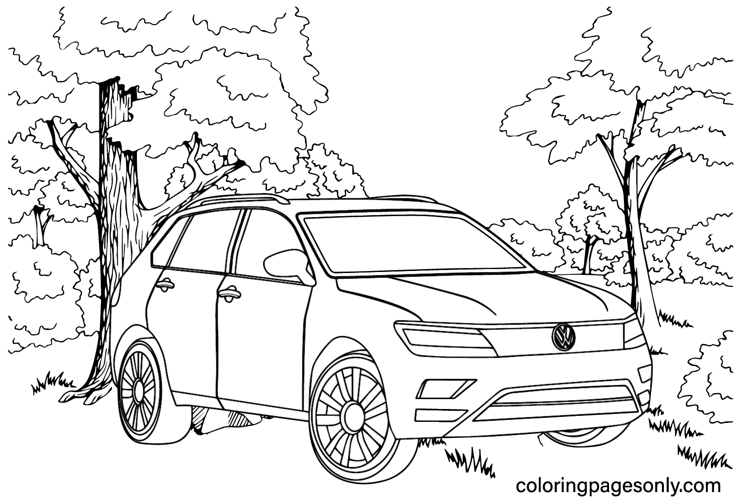 Coloriage Volkswagen Tiguan de Volkswagen
