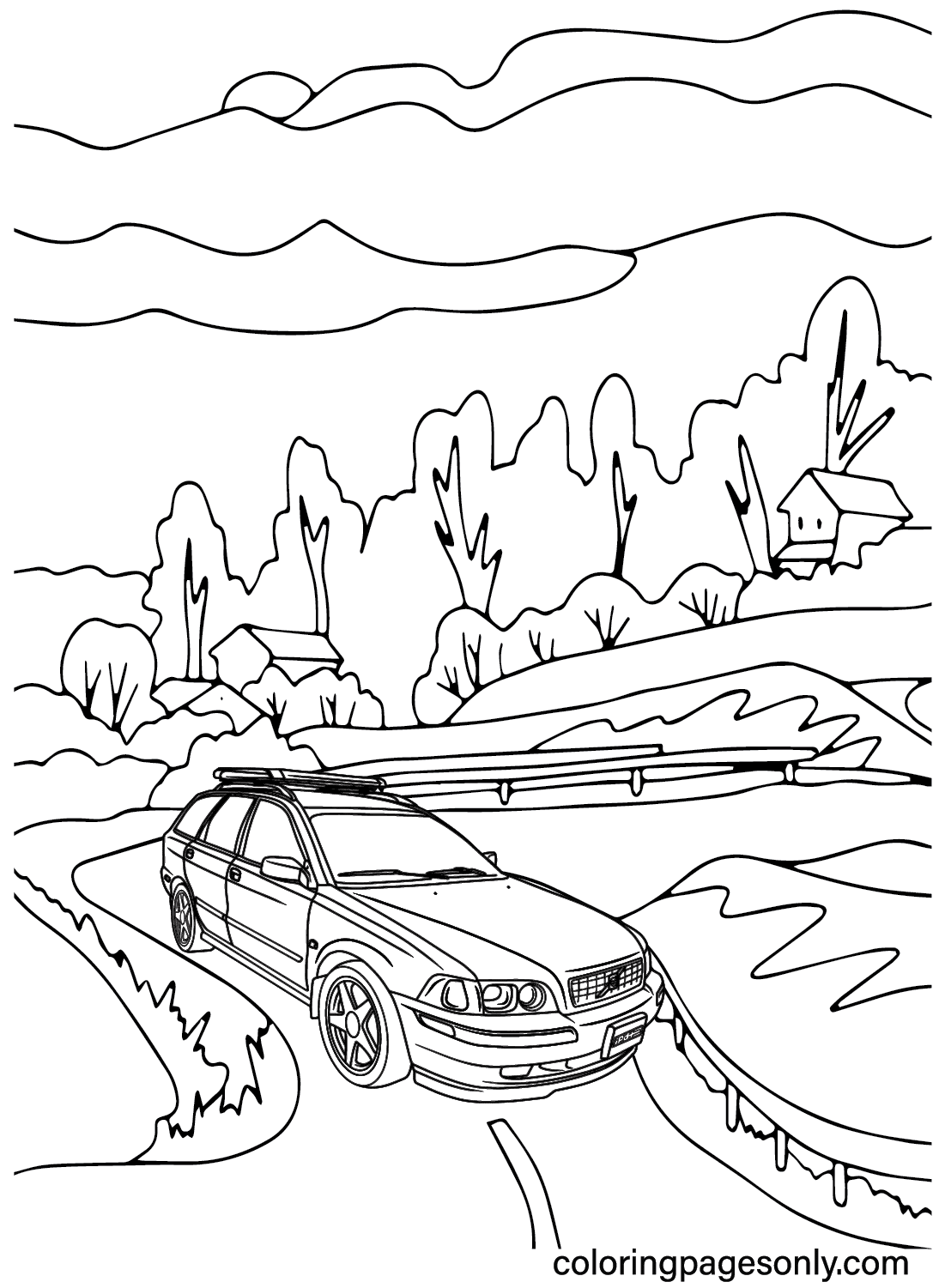 Volvo V40 Coloring Page - Free Printable Coloring Pages