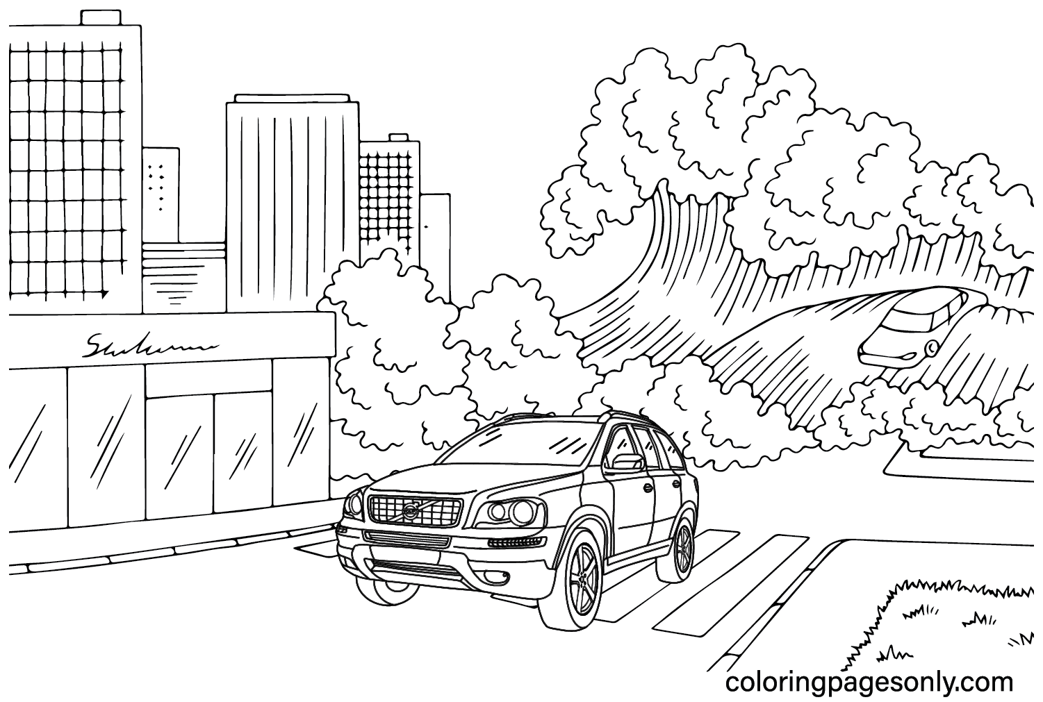 Volvo XC90 Coloring Page Free  Volvo Coloring Pages  Coloring Pages