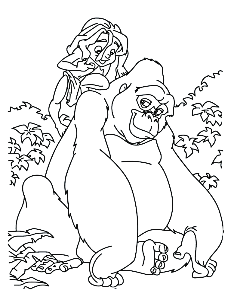 Cartoon Kong Coloring Page