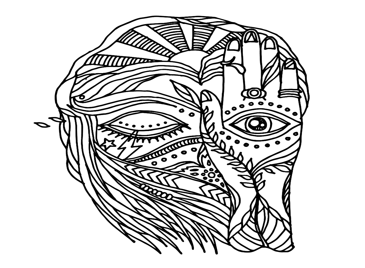 Coloring Pages Hallowen Mask