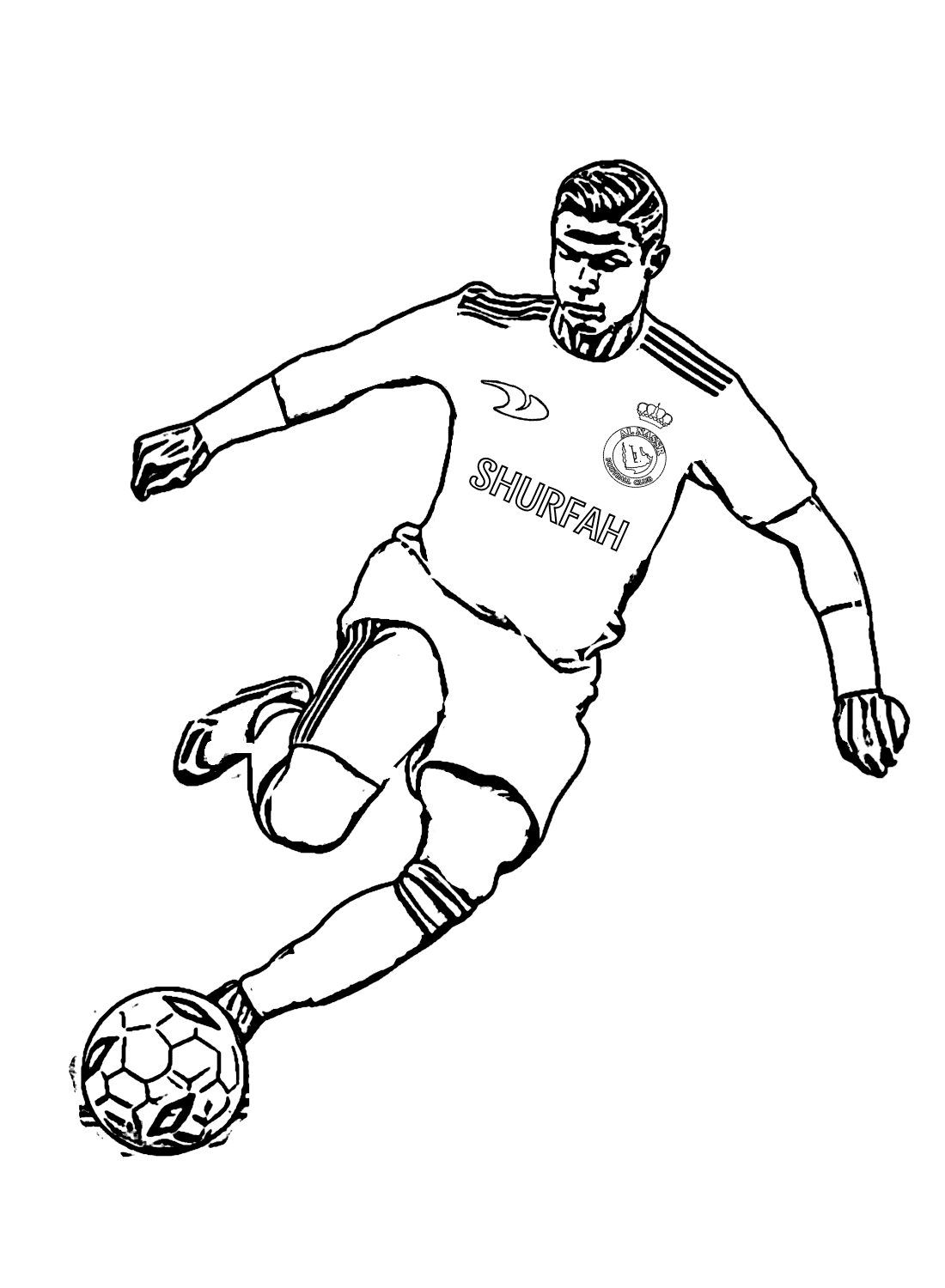Dibujos para colorear Cristiano Ronaldo para niños de Cristiano Ronaldo