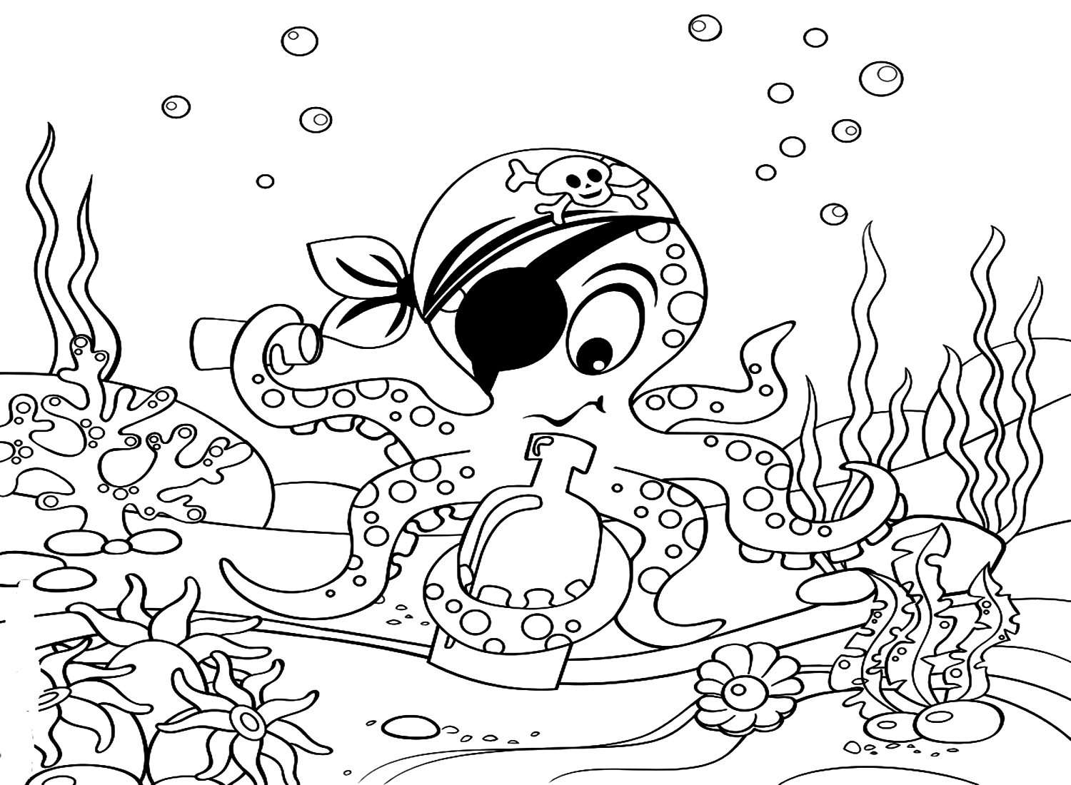 Coloring Pages Of Octopus