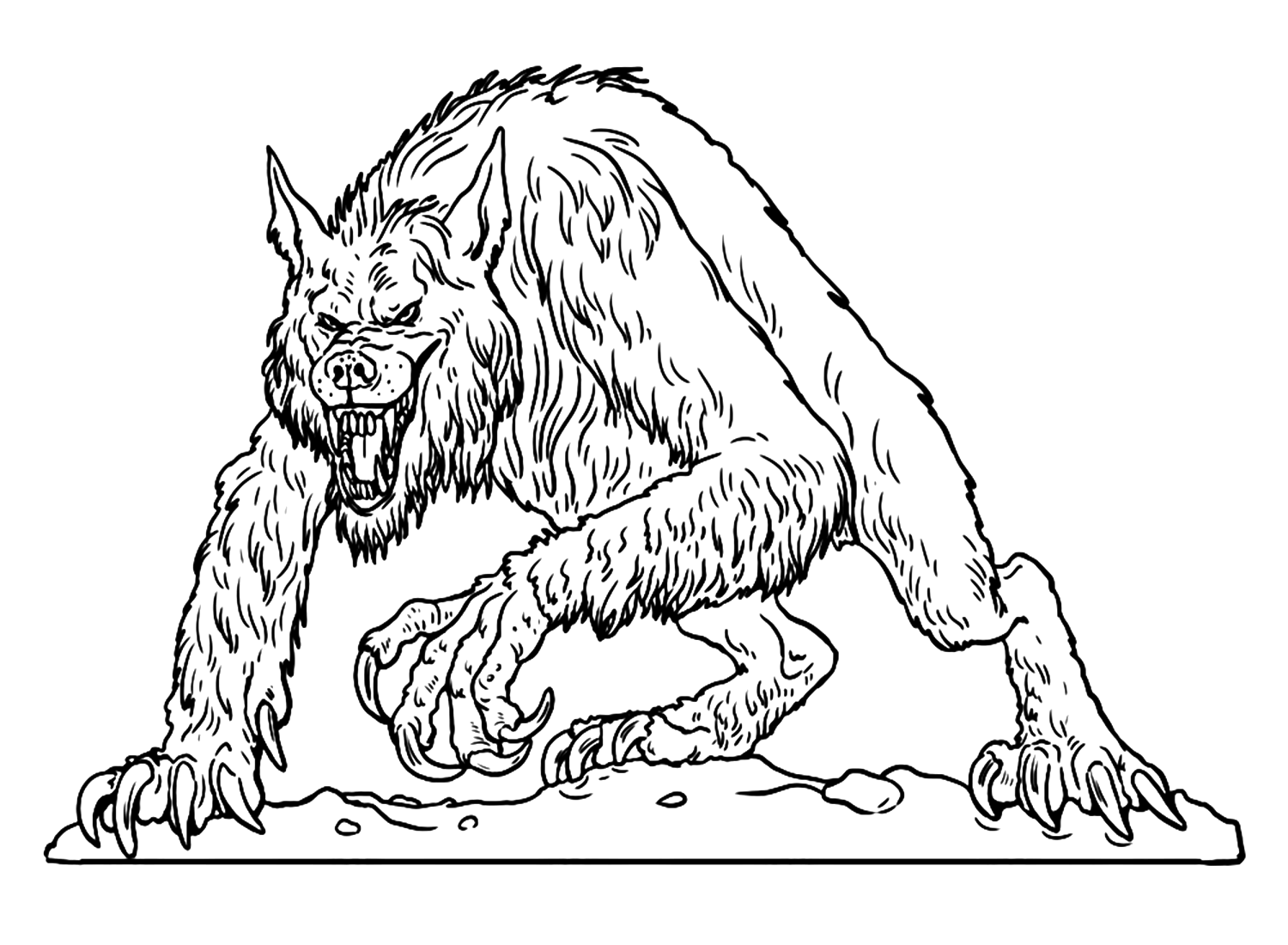 Coloring Pages Of Werewolf from Werewolf
