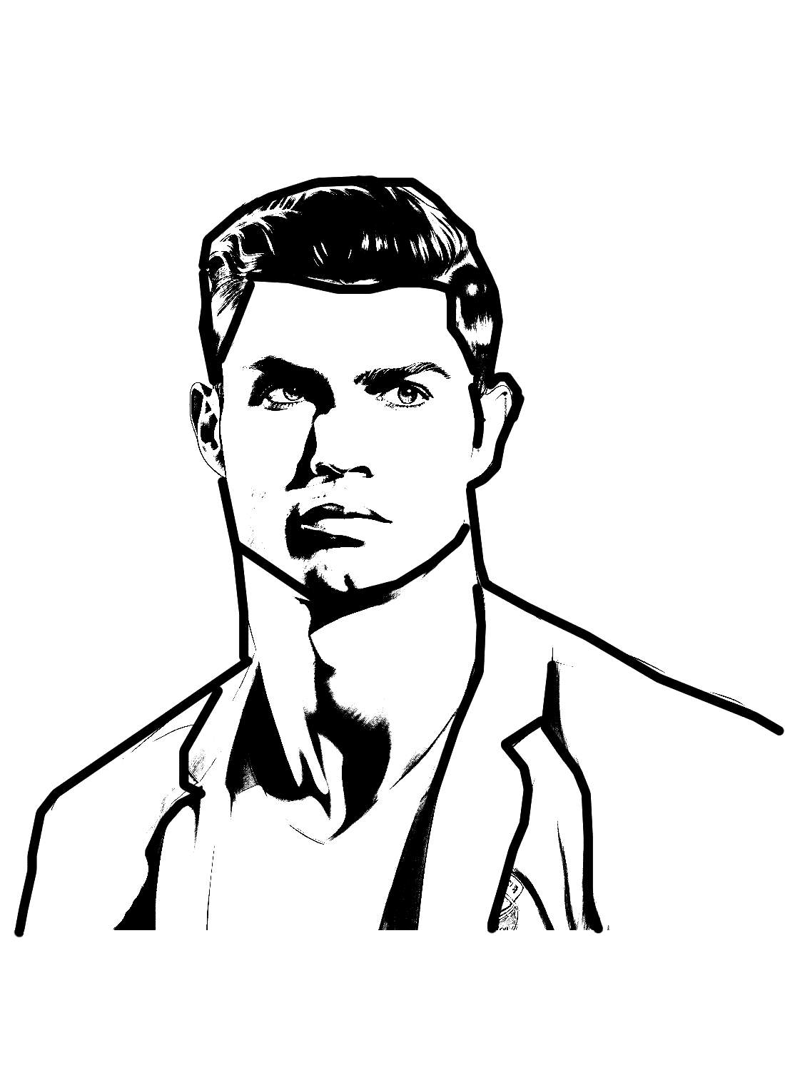 Coloring Pages To Print Of Cristiano Ronaldo from Cristiano Ronaldo