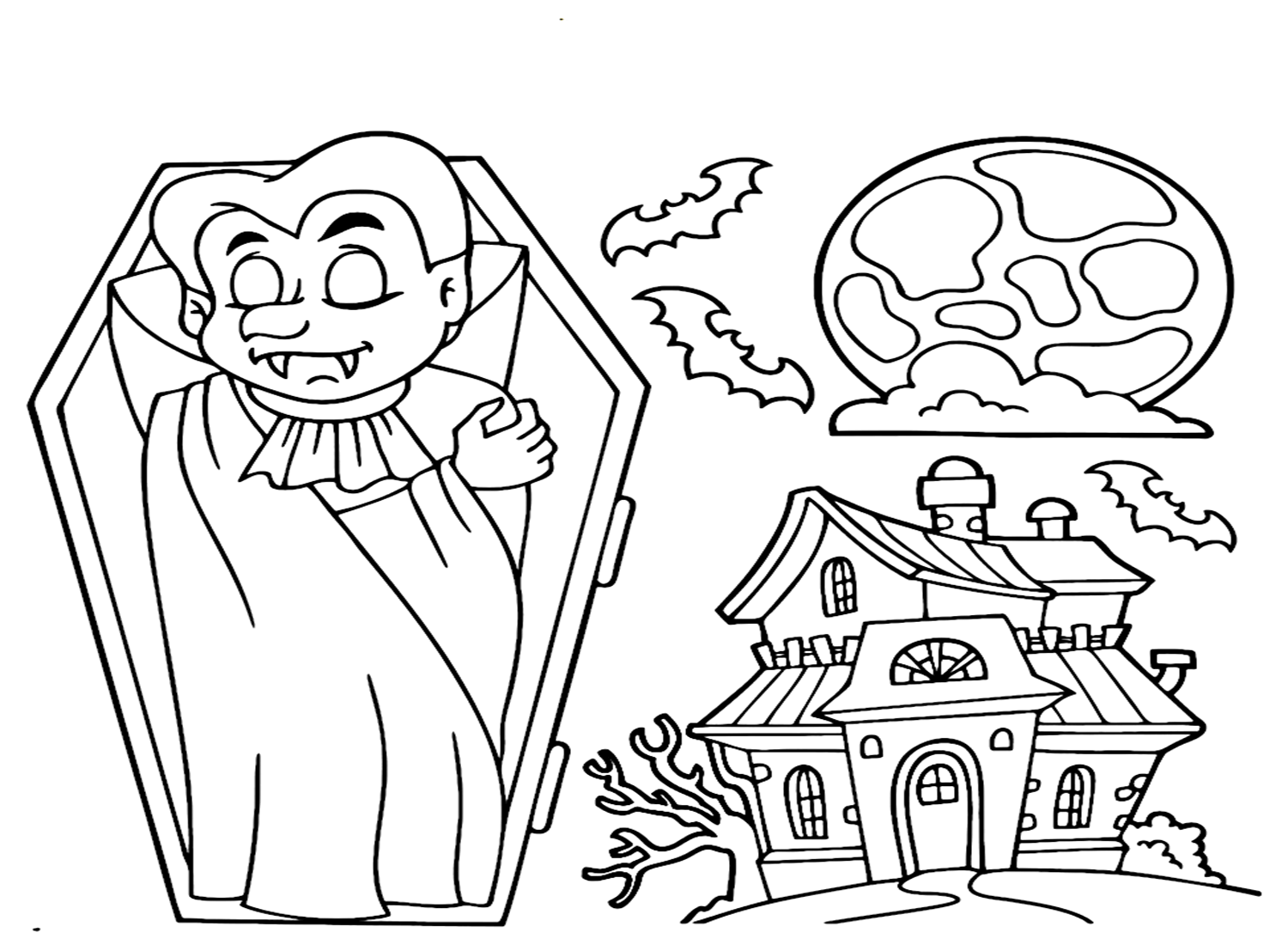 Coloring Pages Vampire - Free Printable Coloring Pages