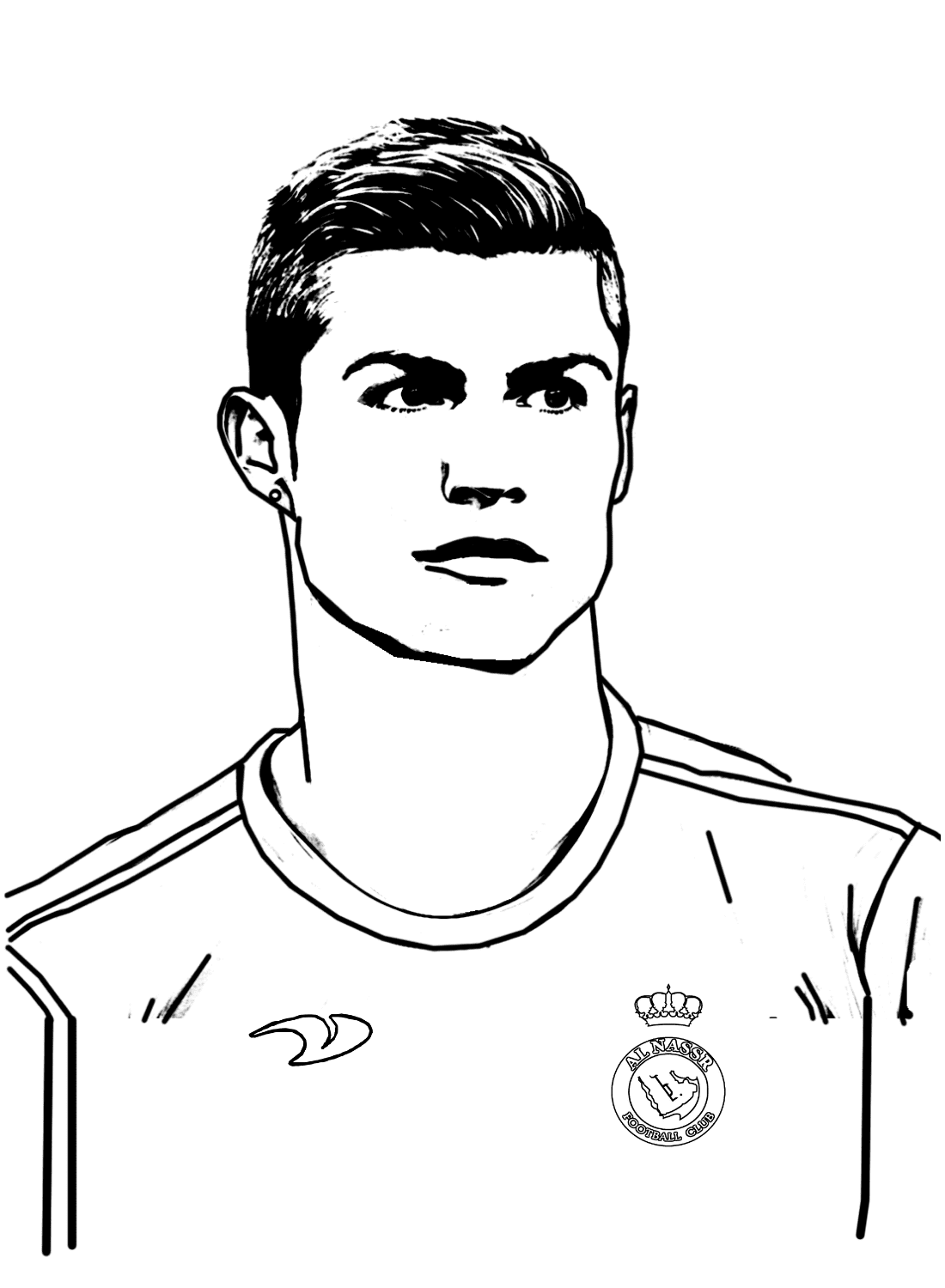 Geniales dibujos de Cristiano Ronaldo para colorear de Cristiano Ronaldo