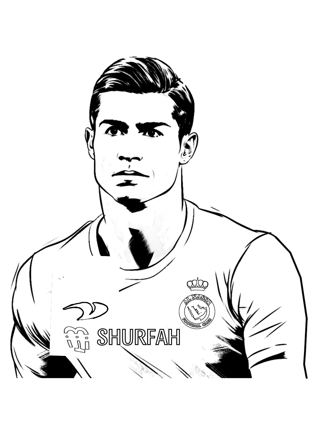 Cristiano Ronaldo Al-Nassr Coloring Pages - Free Printable Coloring Pages