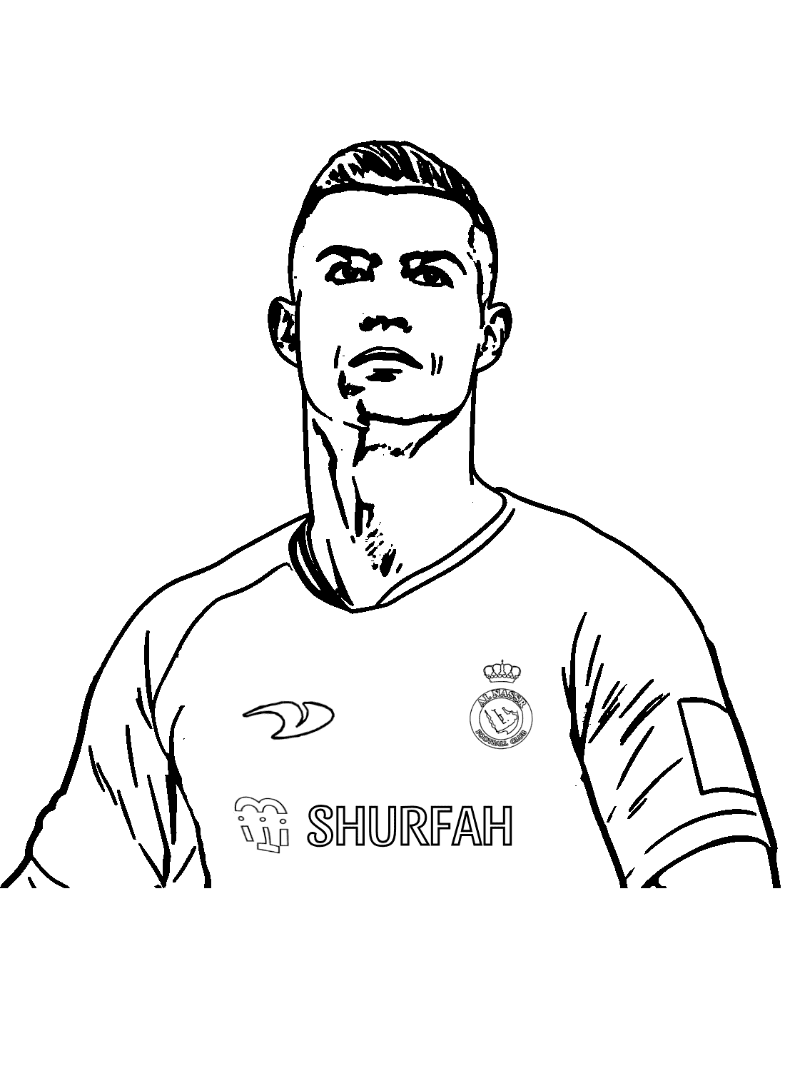 克里斯蒂亚诺·罗纳尔多 (Cristiano Ronaldo) 绘画着色页