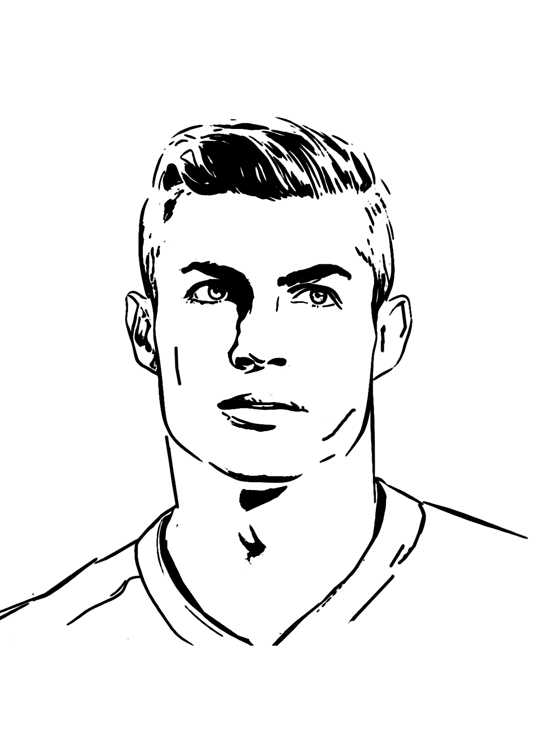 Dibujos para colorear de la cara de Cristiano Ronaldo de Cristiano Ronaldo