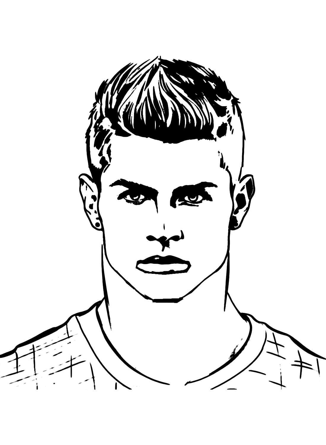 Cute Cristiano Ronaldo Drawing Coloring Pages from Cristiano Ronaldo