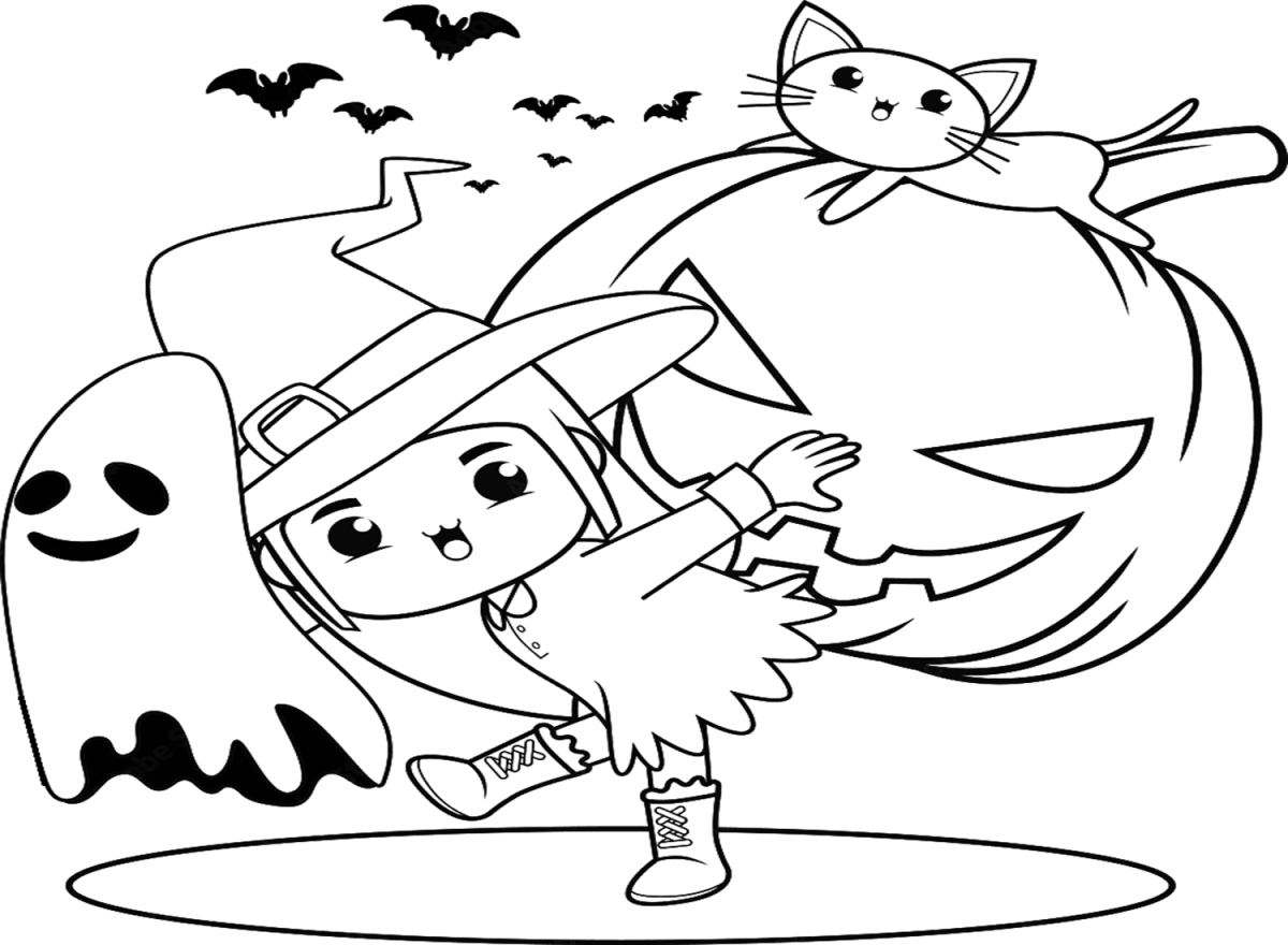 56 Free Printable Cute Halloween Coloring Pages